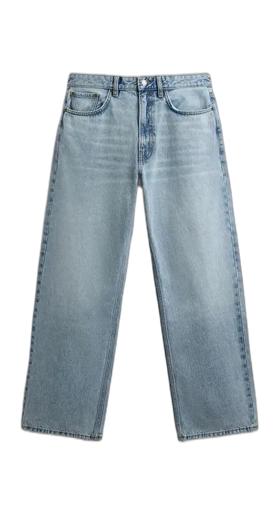 Denim bukser, lyseblå fra Zara